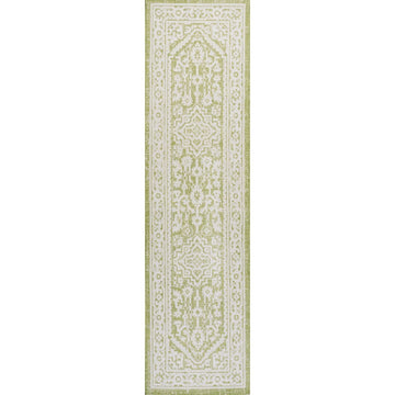 Sinjuri Medallion Textured Weave Indoor/outdoor Runner Rug